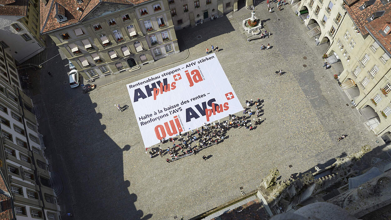 AHV-plus-Aktion in der Berner Altstadt