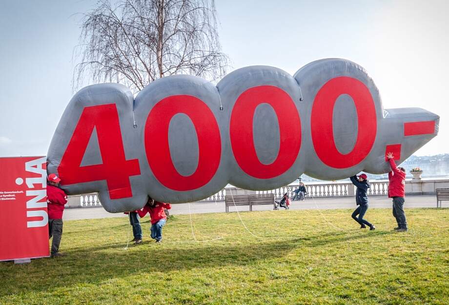 Archivbild einer früheren Mindestlohn-Kampagne