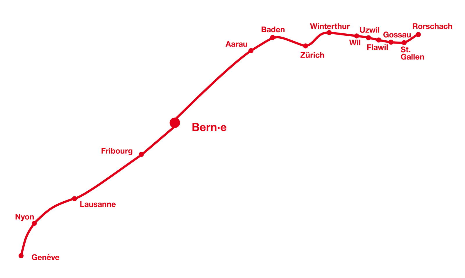 Haltestellen der Extrazüge für die Demo am 16. September