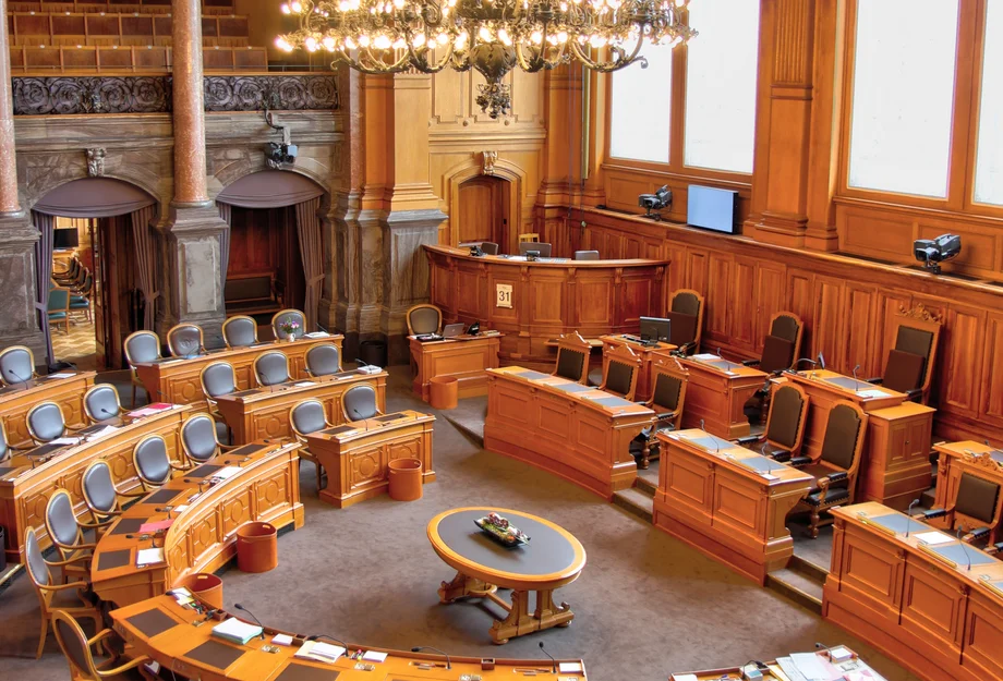 Ständeratsaal Blick in den Ständeratssaal