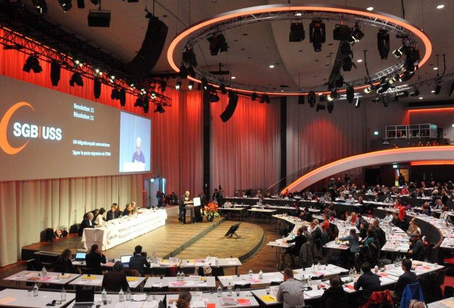 Blick auf den SGB-Kongress 2018 im Berner Kursaal