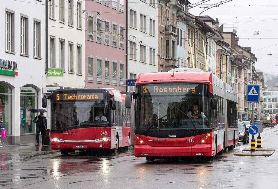Stadtbusse in Winterthur