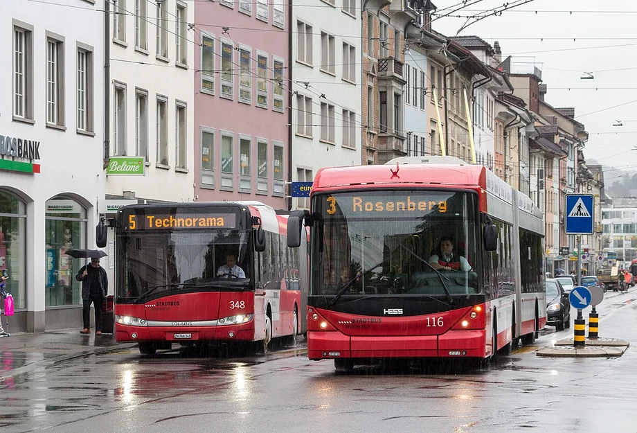 Stadtbusse in Winterthur