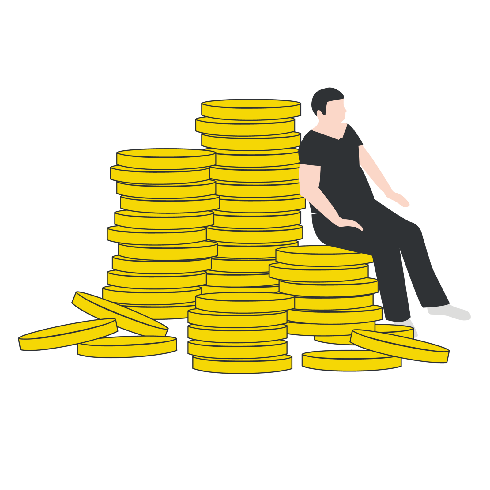 Krisengewinnler sitzt auf Geld