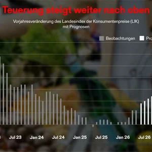 Grafik der Teuerung
