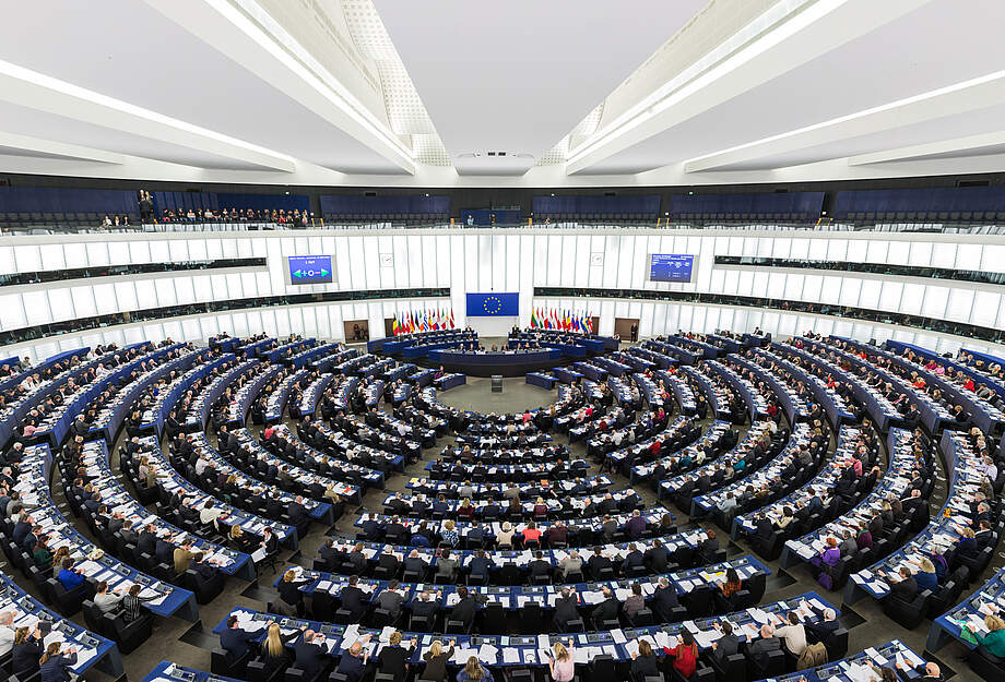 Innenansicht EU-Parlament
