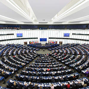 Innenansicht EU-Parlament