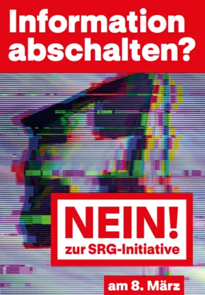 Gratis Flyer bestellen Flyertitel: Informationen abschalten? Nein am 8. März zur SRG-Initiative