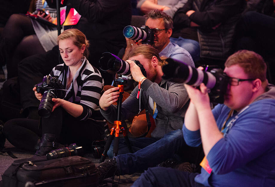 Fotografen am re:publica-Kongress 2017 in Berlin