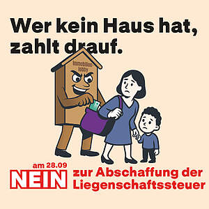 Kampagnenmotiv Abschaffung Eigenmietwert