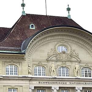 Aussenansicht der Nationalbank in Bern