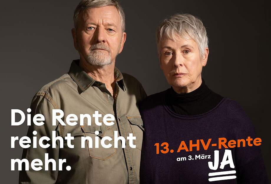 Die Rente reicht nicht mehr: Am 3. März JA zur 13. AHV-Rente