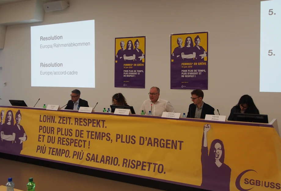 Das Präsidium an der DV Mai 2019 Foto des Präsidiumstisches an der DV Mai 2019