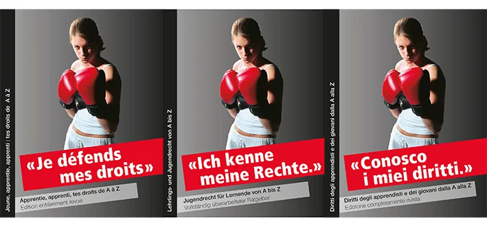 Titel der Broschüre für Lernende «Ich kenne meine Rechte»