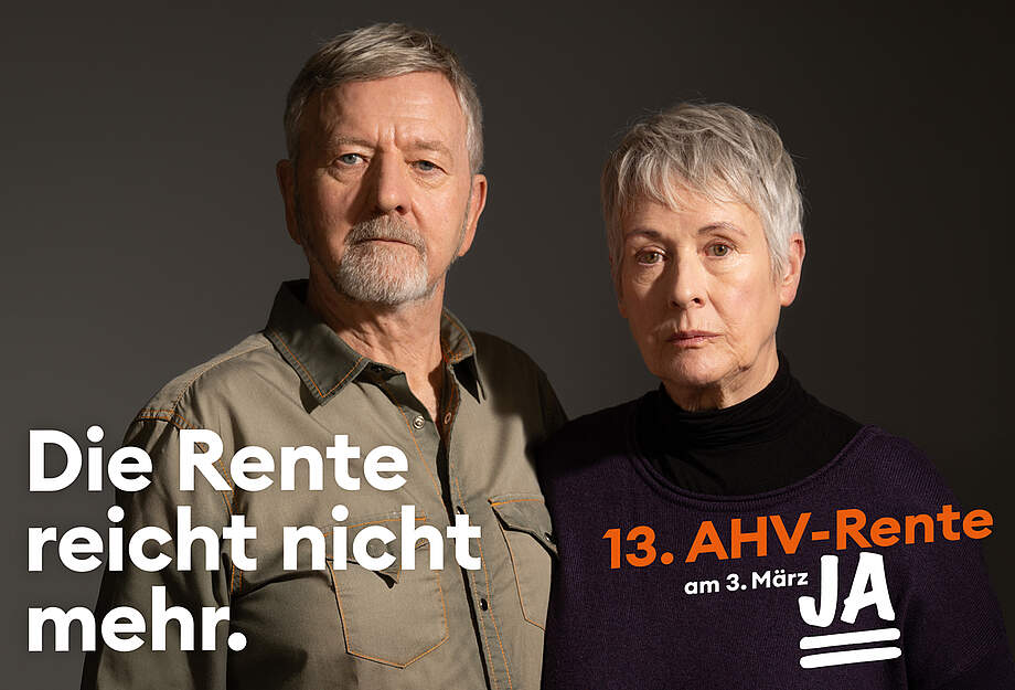 Die Rente reicht nicht mehr: JA zur 13. AHV-Rente am 3. März