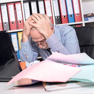 Überarbeitet und erschöpft