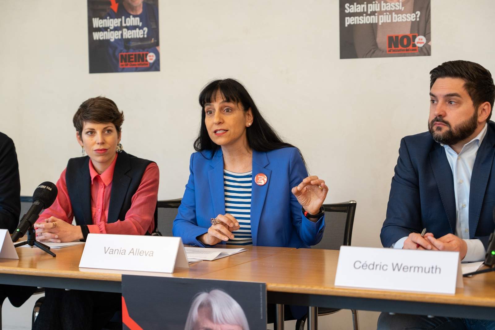 Lisa Mazzone, Vania Alleva und Cédric Wermuth