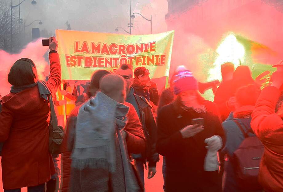 Demonstration gegen die französische Rentenreform am 5. Dezember in Paris.