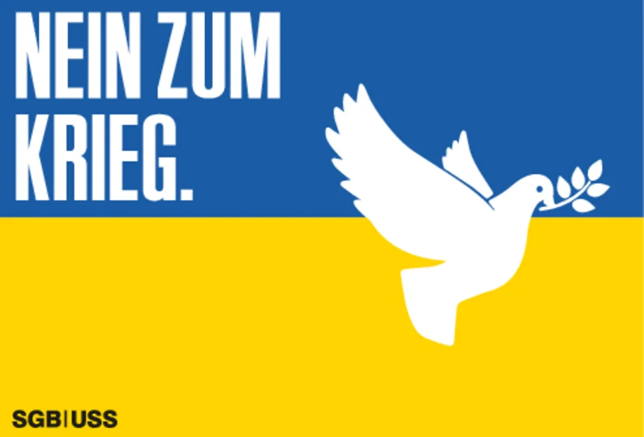 Aufruf der Gewerkschaften gegen Krieg in Ukraine