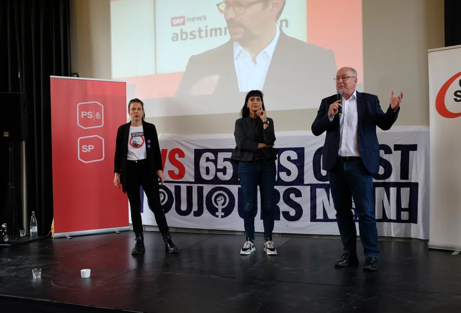Photo de la fête de votation congre AVS 12 au Progr à Berne