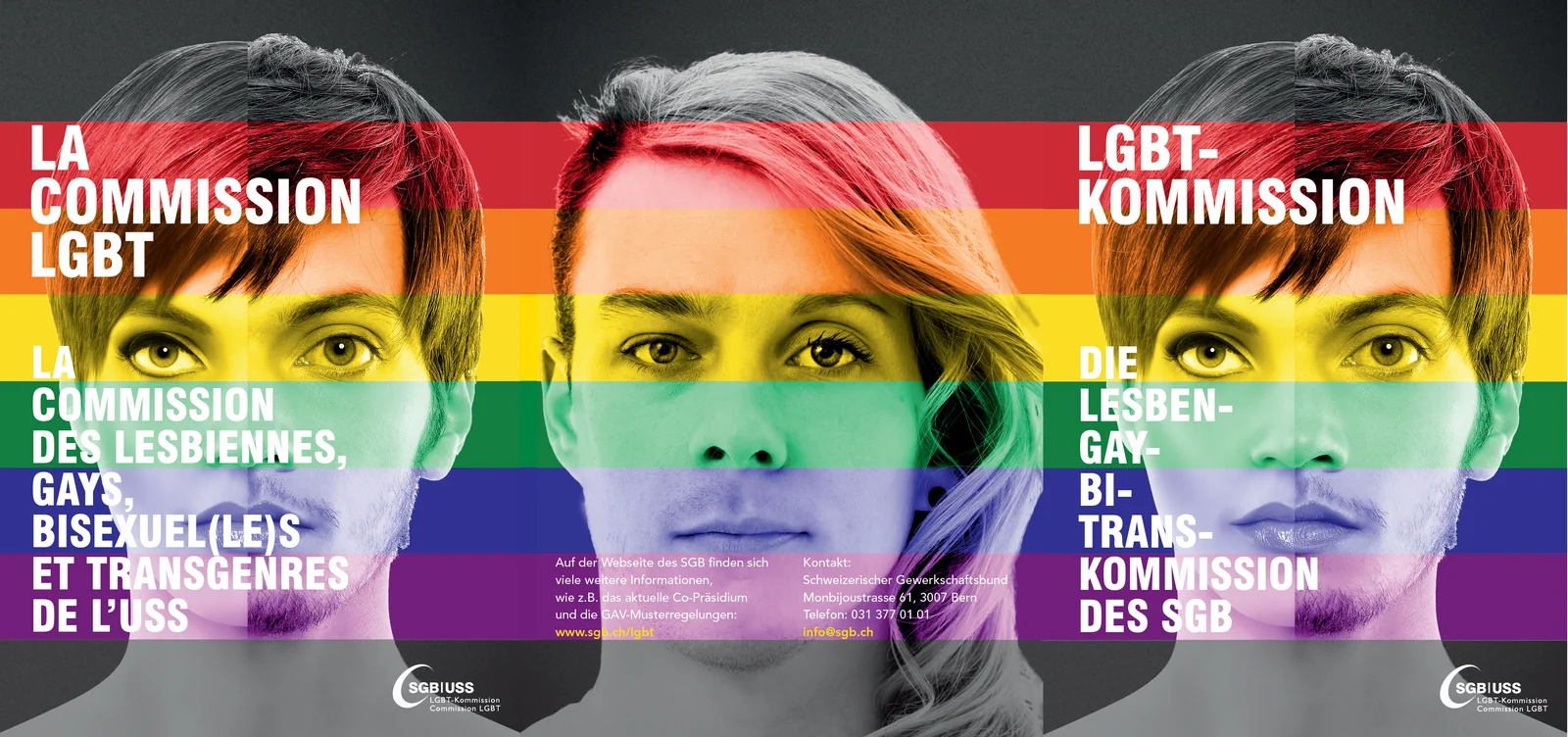 Titelmotiv LGBT-Flyer LGBT-Kommission