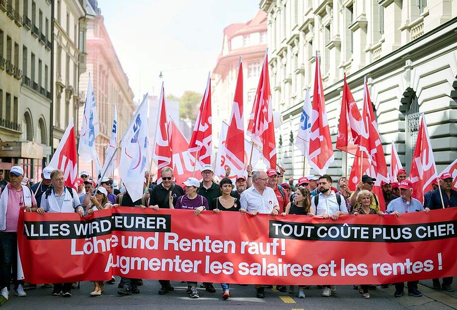 Foto des Demonstrationszugs