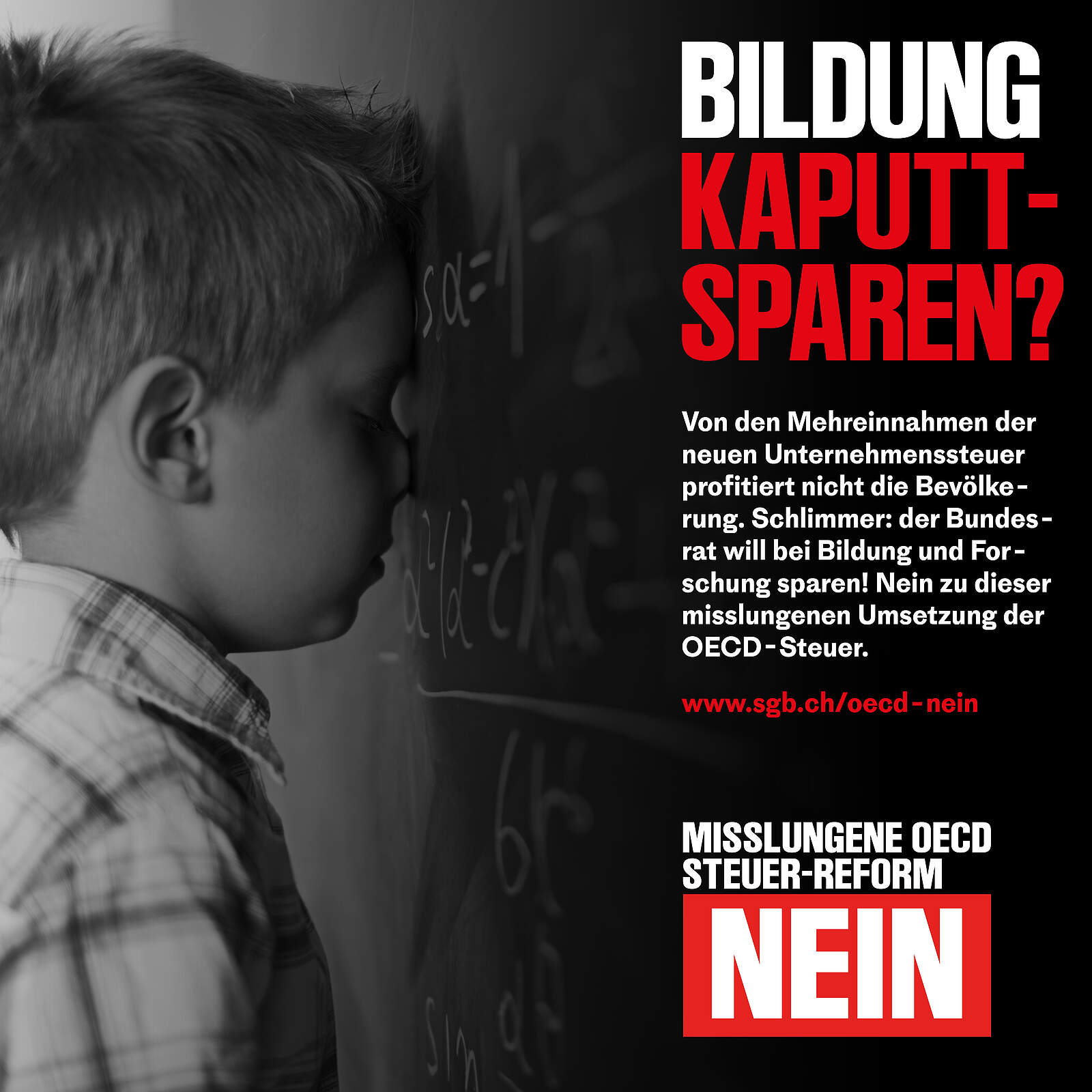 Bildung kaputtsparen? NEIN!