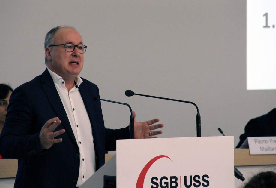 Pierre-Yves Maillard an der DV im November 2019