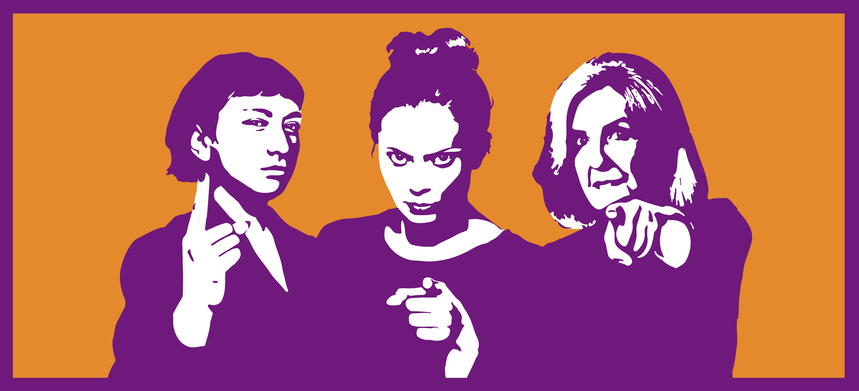 14. Juni - Motiv mit den drei Frauenstreik-Frauen