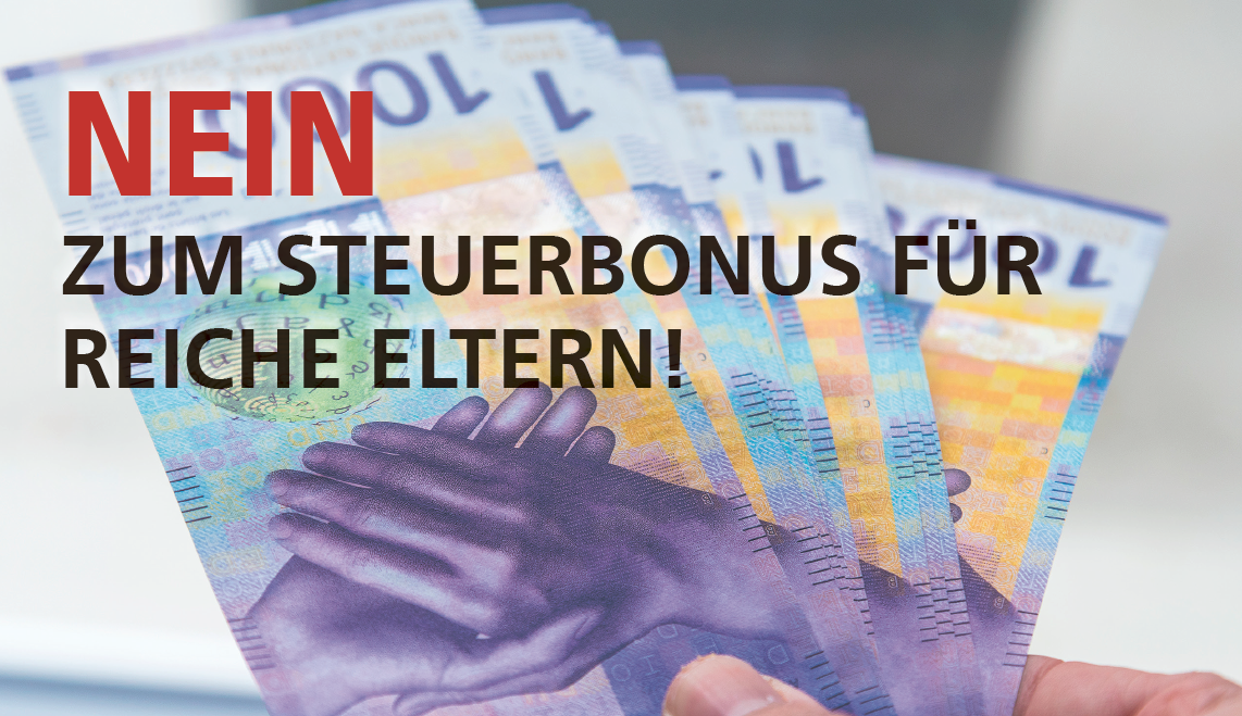 NEIN zum Steuerbonus für Reiche